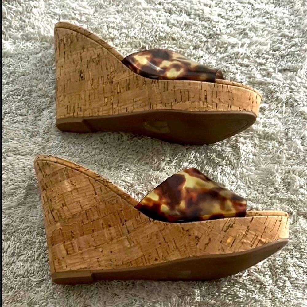 Nine West Brown Mules with Cork Footbed